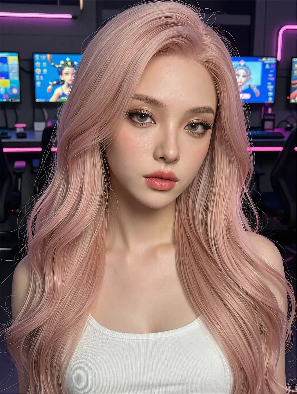 Portrait of Lexie in the free love simulator save panel
