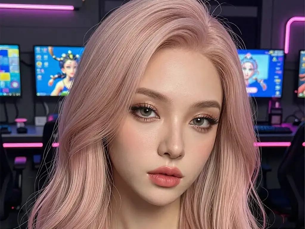 Lexie, a playful gamer character who teases through the early love simulator chapters